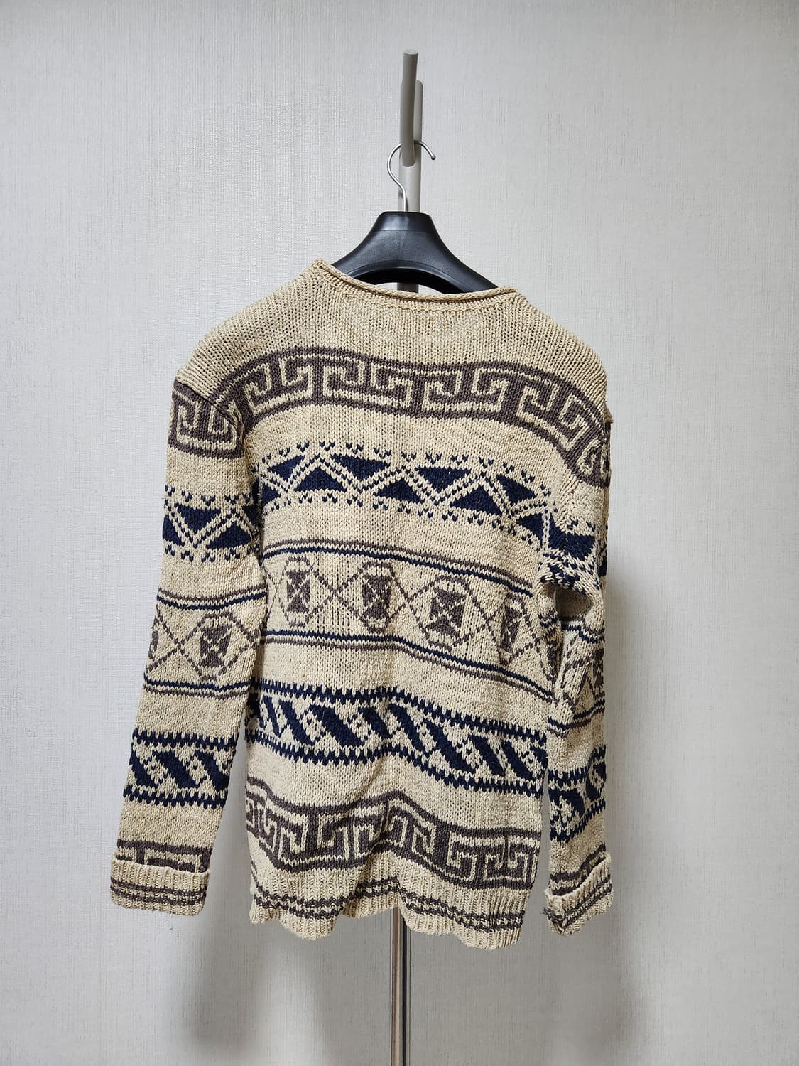 폴로 페어아일 패턴 니트 스웨터 L 100 상품이미지3