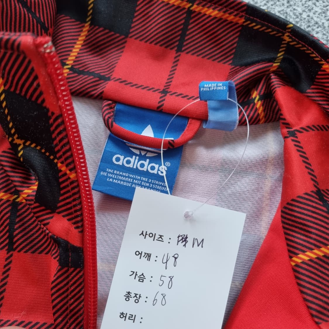 아디다스 파이어버드 체크 져지  상품이미지6