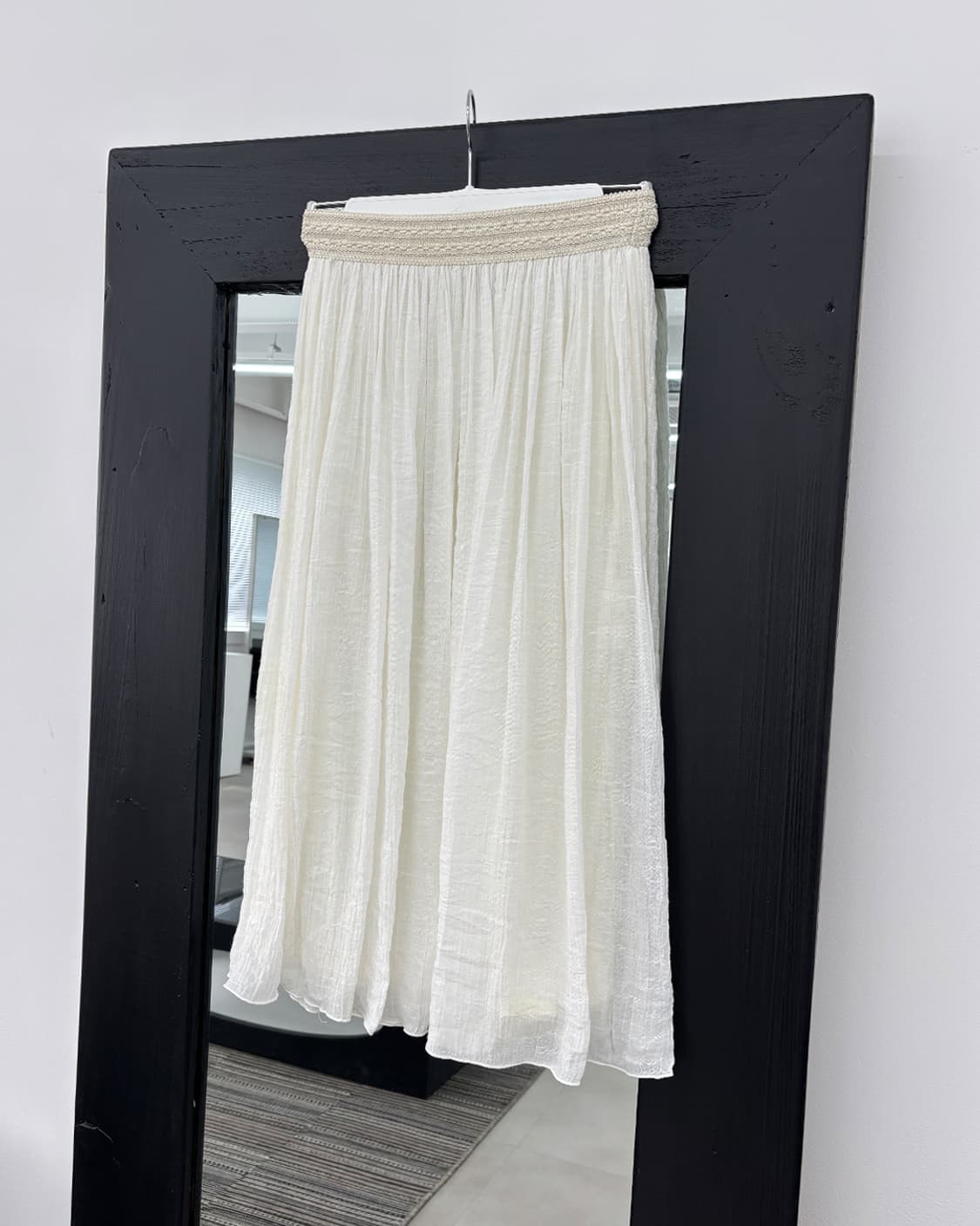 ethnic banding creamy texture long skirt 상품이미지2