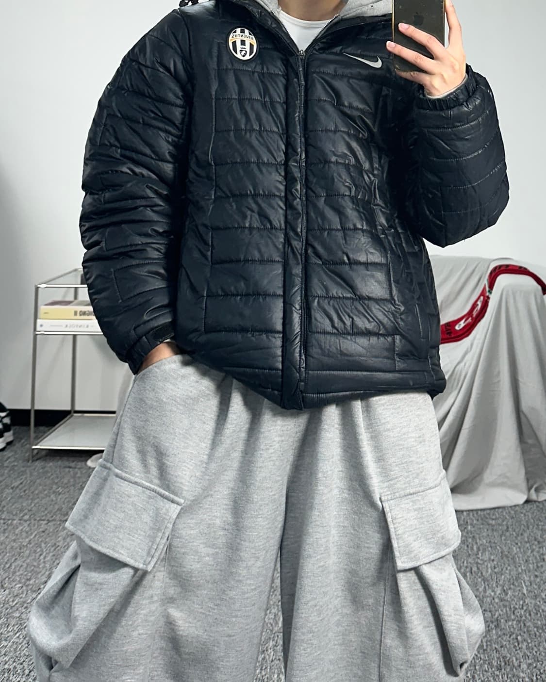 나이키 유벤투스 유광 경량패딩 M 상품이미지4