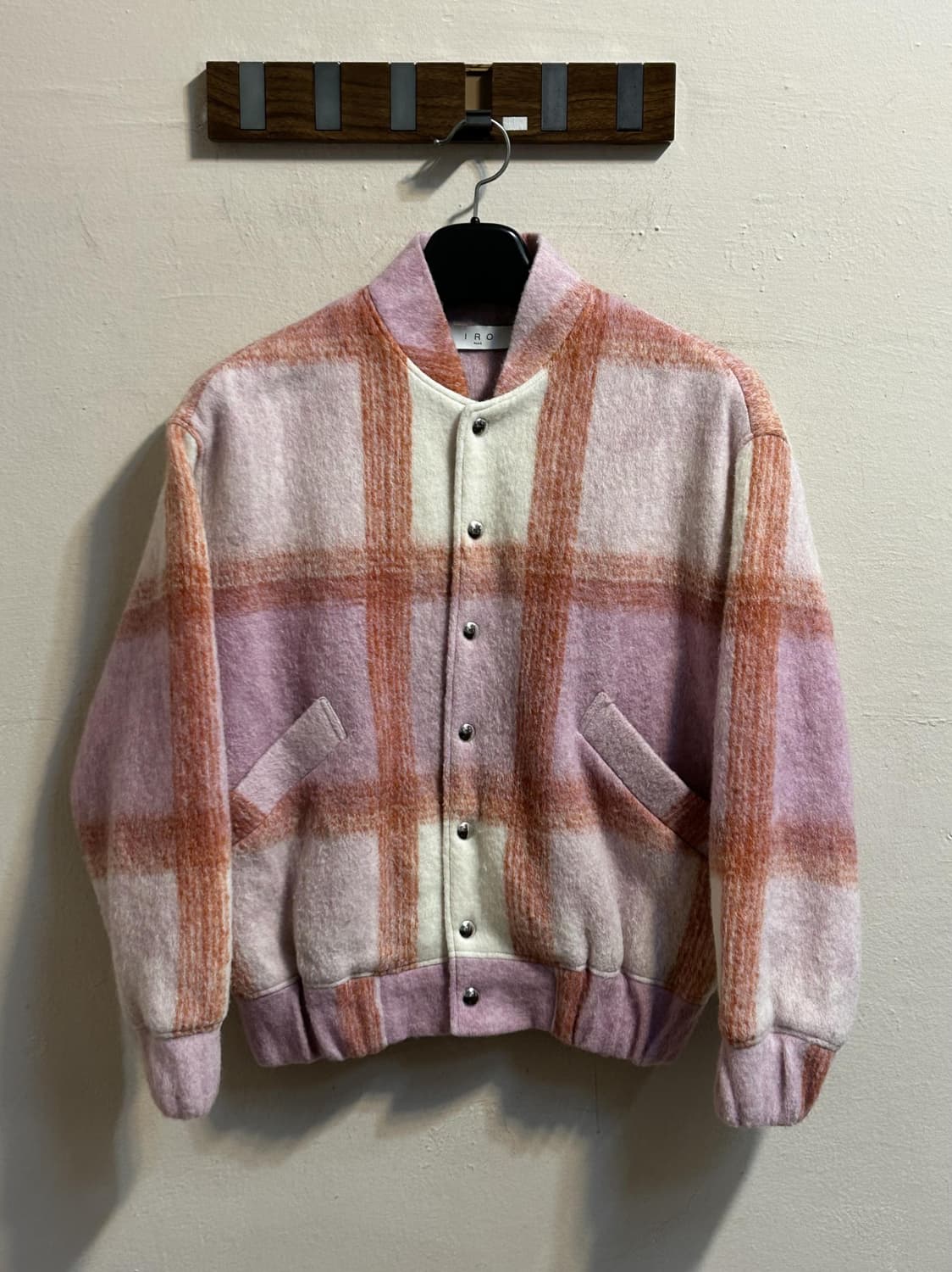 이로 파리 체크 울 블루종 자켓 상품이미지1