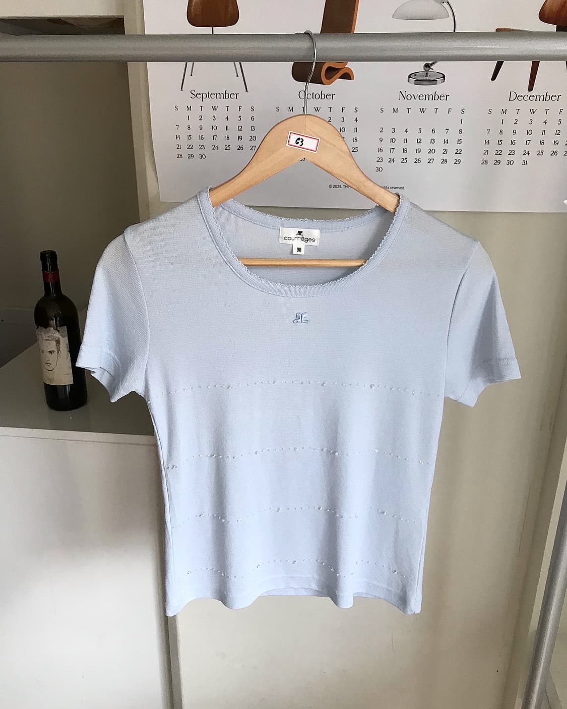 꾸레쥬 로고 반팔티 상품이미지4