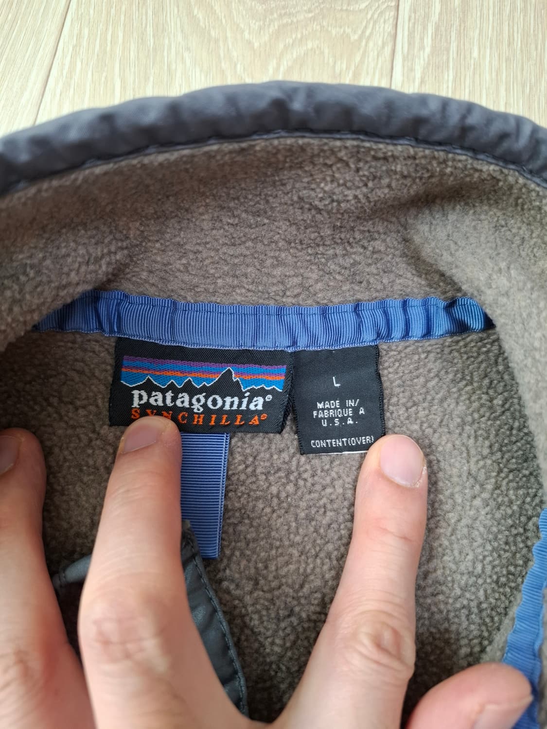 L 빈티지 90S USA메이드 파타고니아 신칠라 브라운 상품이미지5