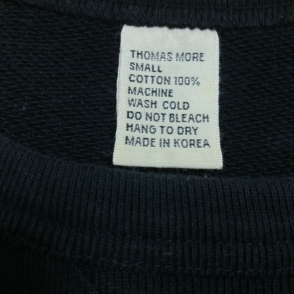 토마스 모어 빅로고 블랙 맨투맨 상품이미지3