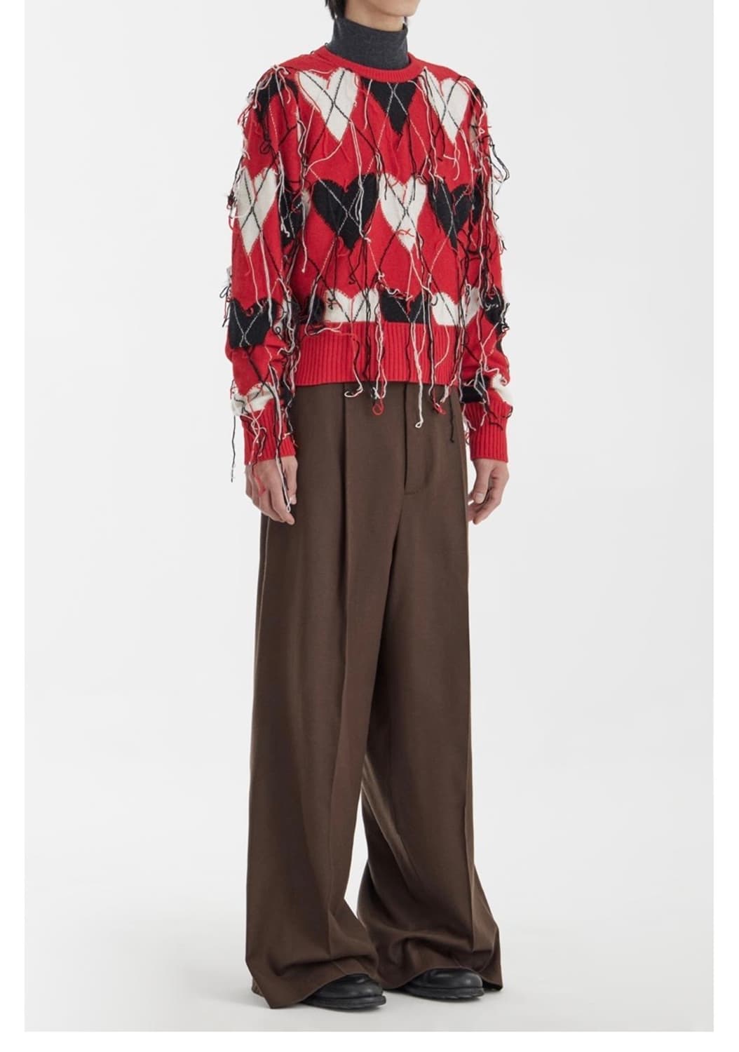 헤드메이너 플레어 레그 트라우저 브라운 상품이미지2