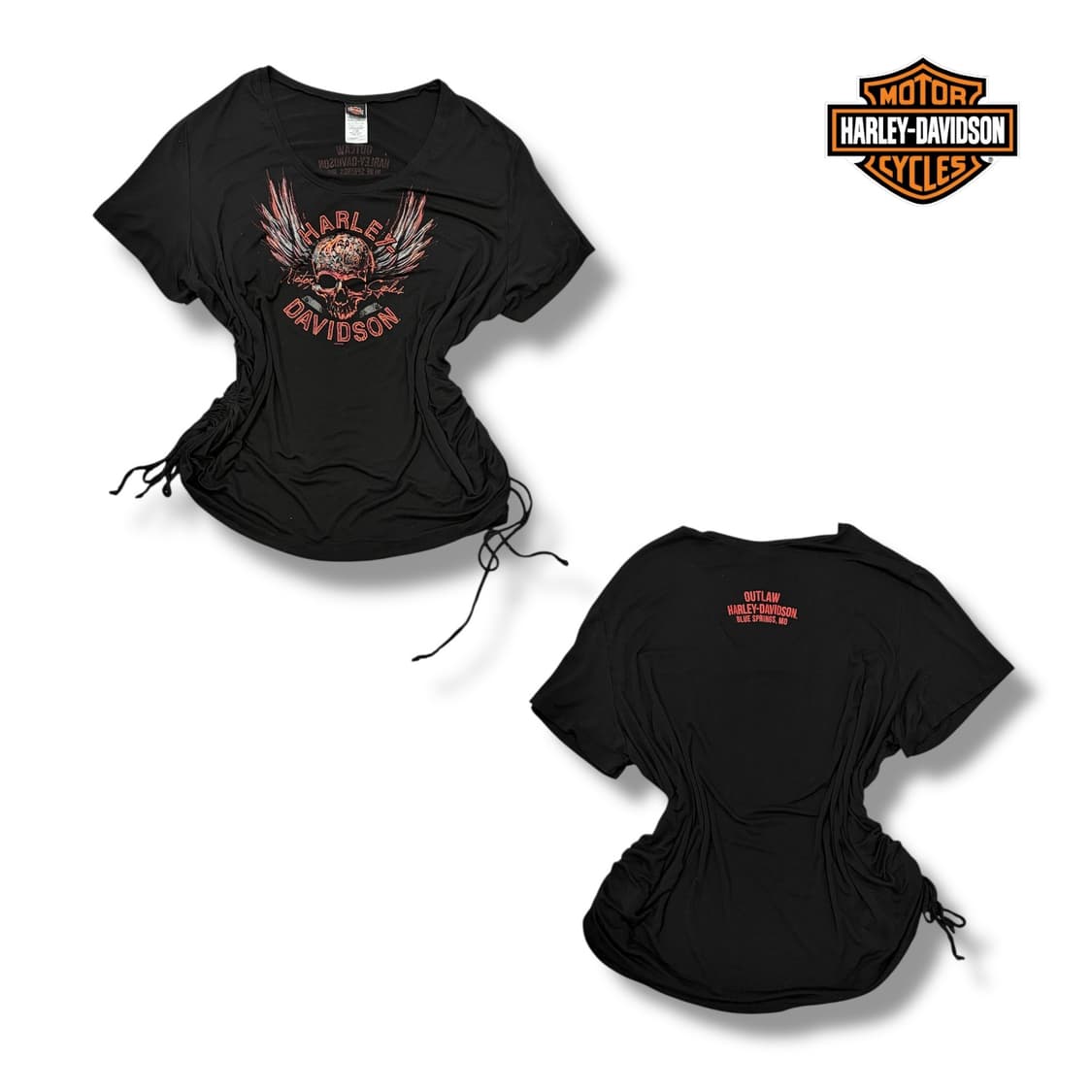 할리데이비슨 오버핏 셔링 반팔티 상품이미지2