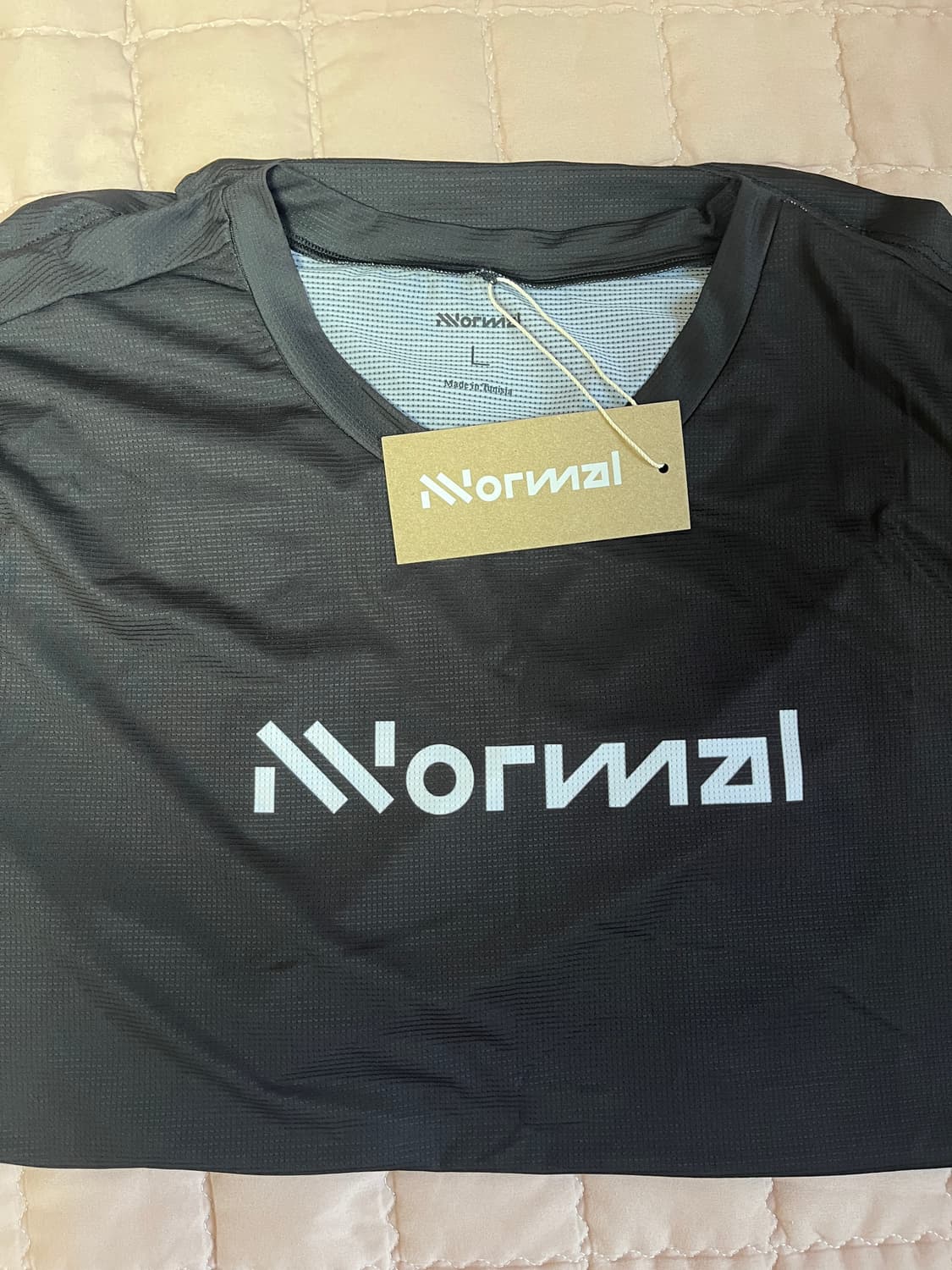 노말(nnormal) 레이스티 블랙 L사이즈 새상품  상품이미지1