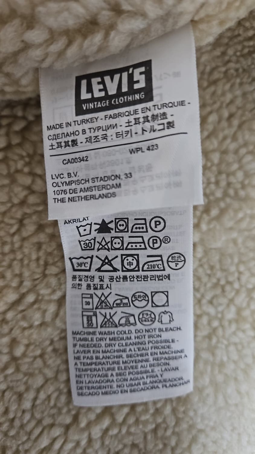 리바이스 LVC 1970'S 쉐르파 린드 트레커 자켓 S 상품이미지8