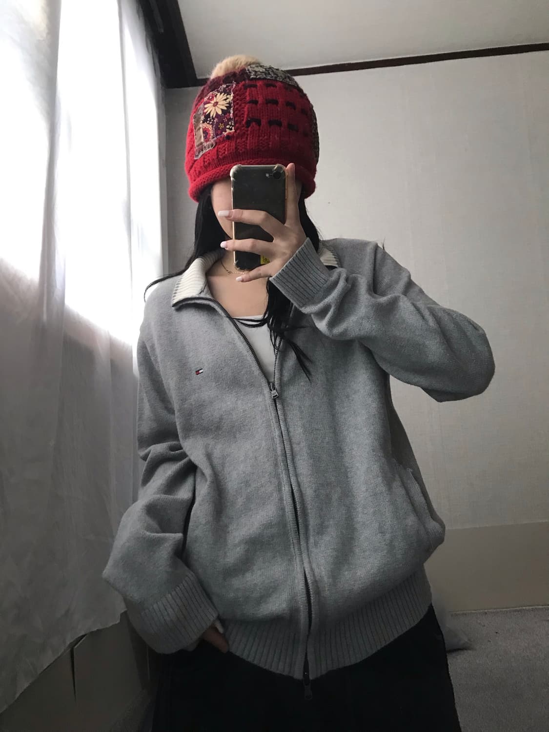 타미힐피거 그레이 루즈핏 니트집업 상품이미지6