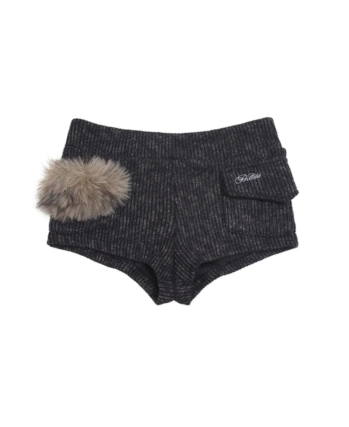 힐다 퍼 니트 숏팬츠 반바지 hillda fur knit shorts 상품이미지1