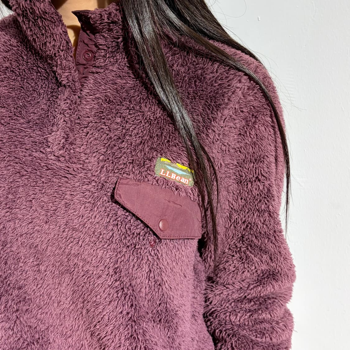 L.L.Bean 엘엘빈 자주색 플리스 풀오버 상품이미지2
