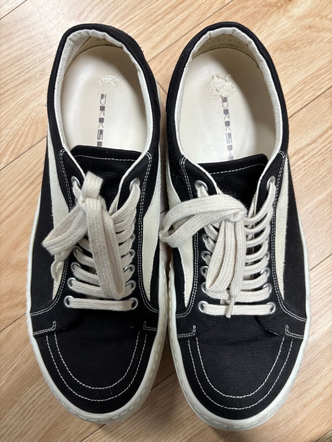 [265] 릭오웬스 다크쉐도우 빈티지 스니커즈 블랙/밀크 상품이미지6