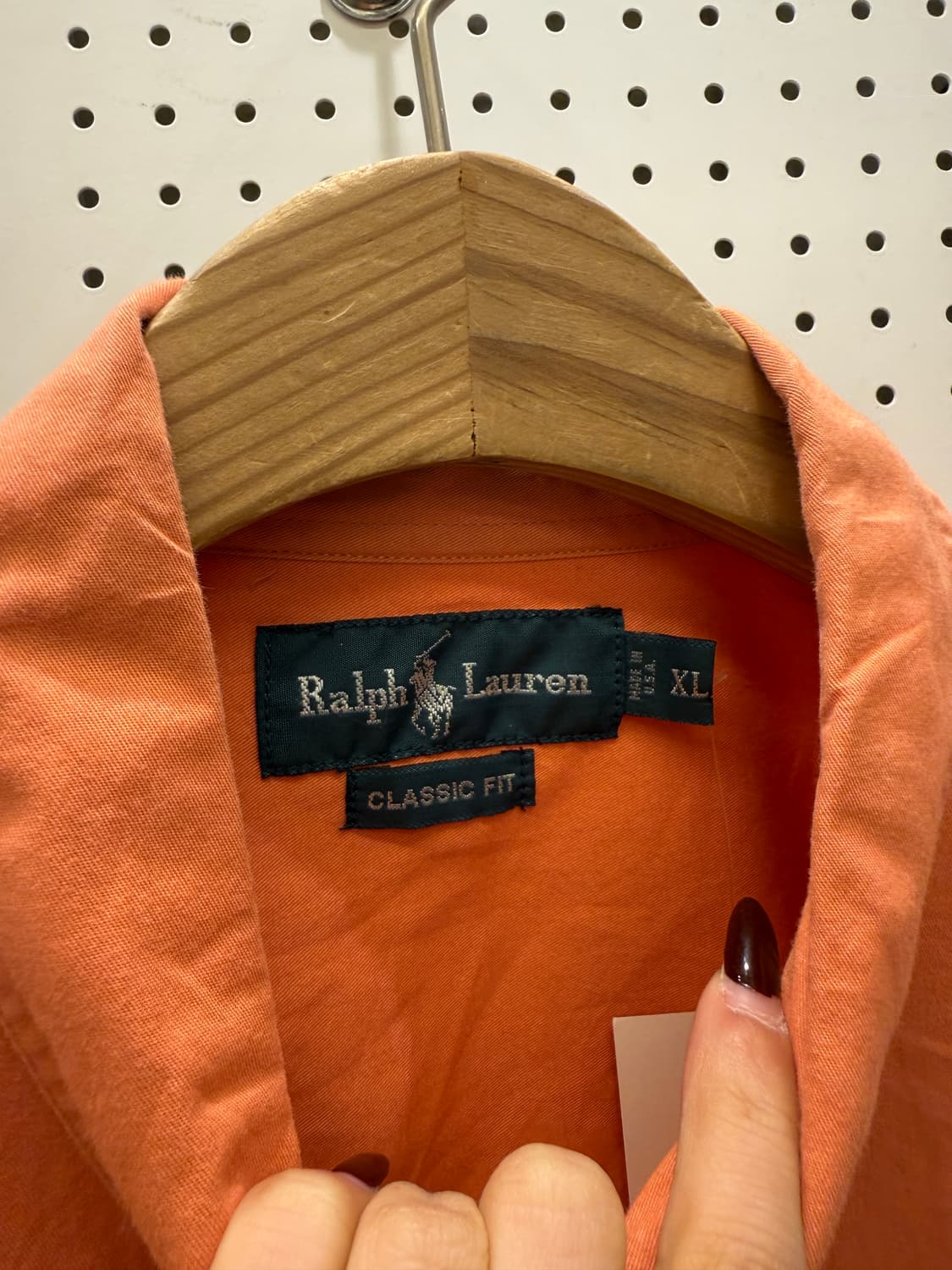폴로 랄프로렌 포니 자수 버튼다운 셔츠 오렌지 U1718 상품이미지5