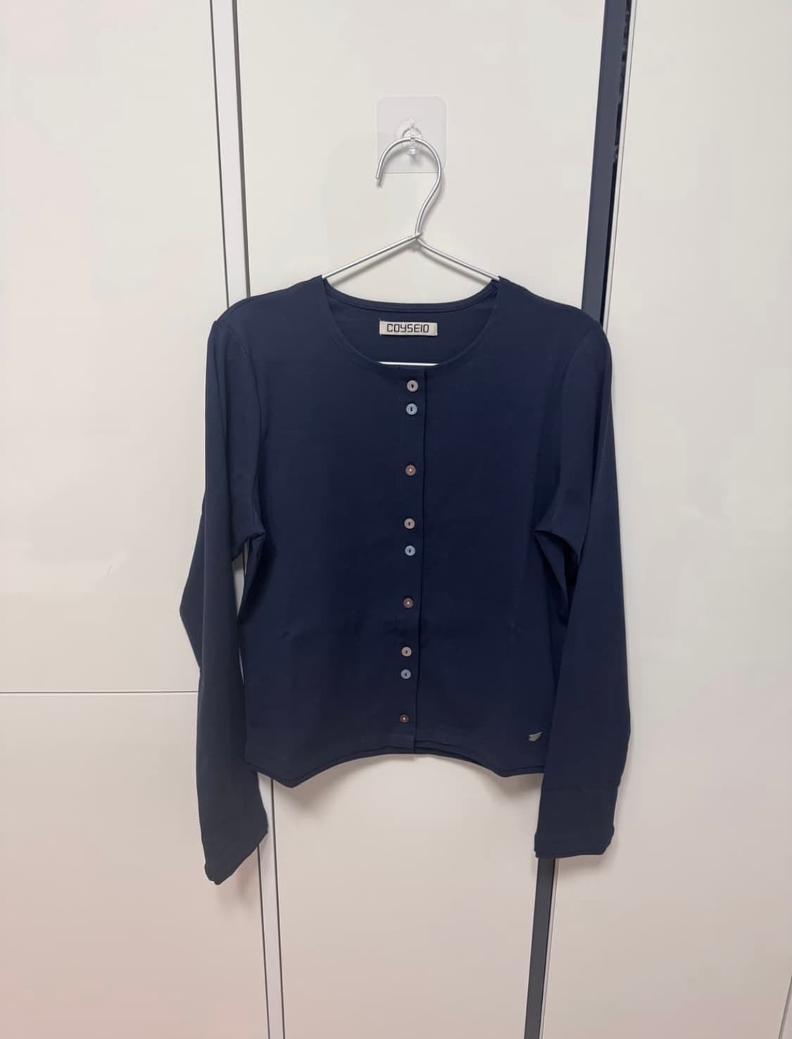 코이세이오 가디건 네이비 RAW EDGE CARDIGAN 상품이미지1