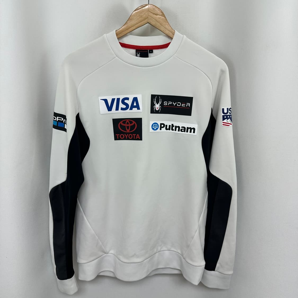 스파이더 남자 기모 맨투맨 티셔츠 화이트 M 95  WW 상품이미지1