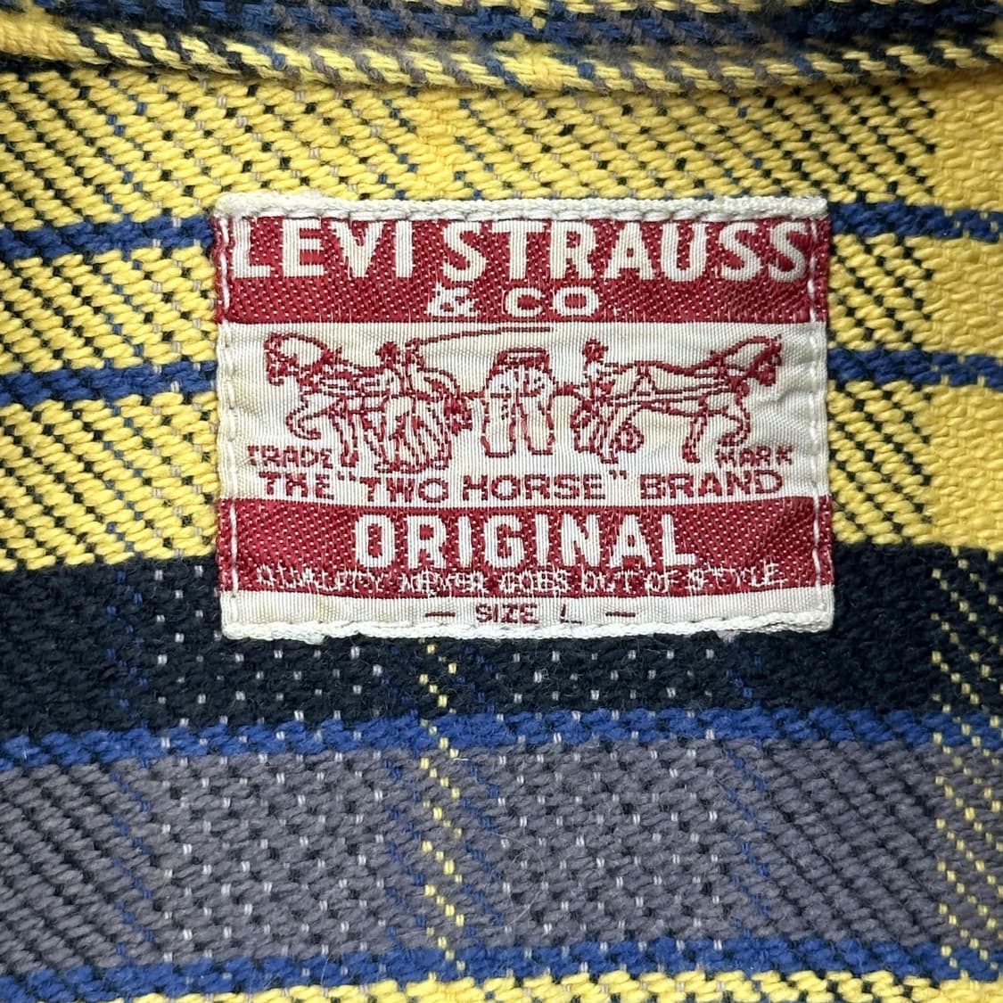 리바이스 재팬 오리지널 빈티지 파머스 플란넬 셔츠L 상품이미지5