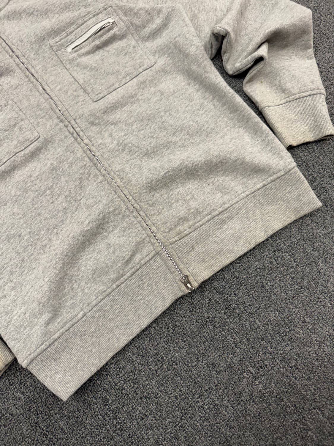M)맥그리거 빈티지 투포켓 투웨이 그레이 코튼 집업 상품이미지3