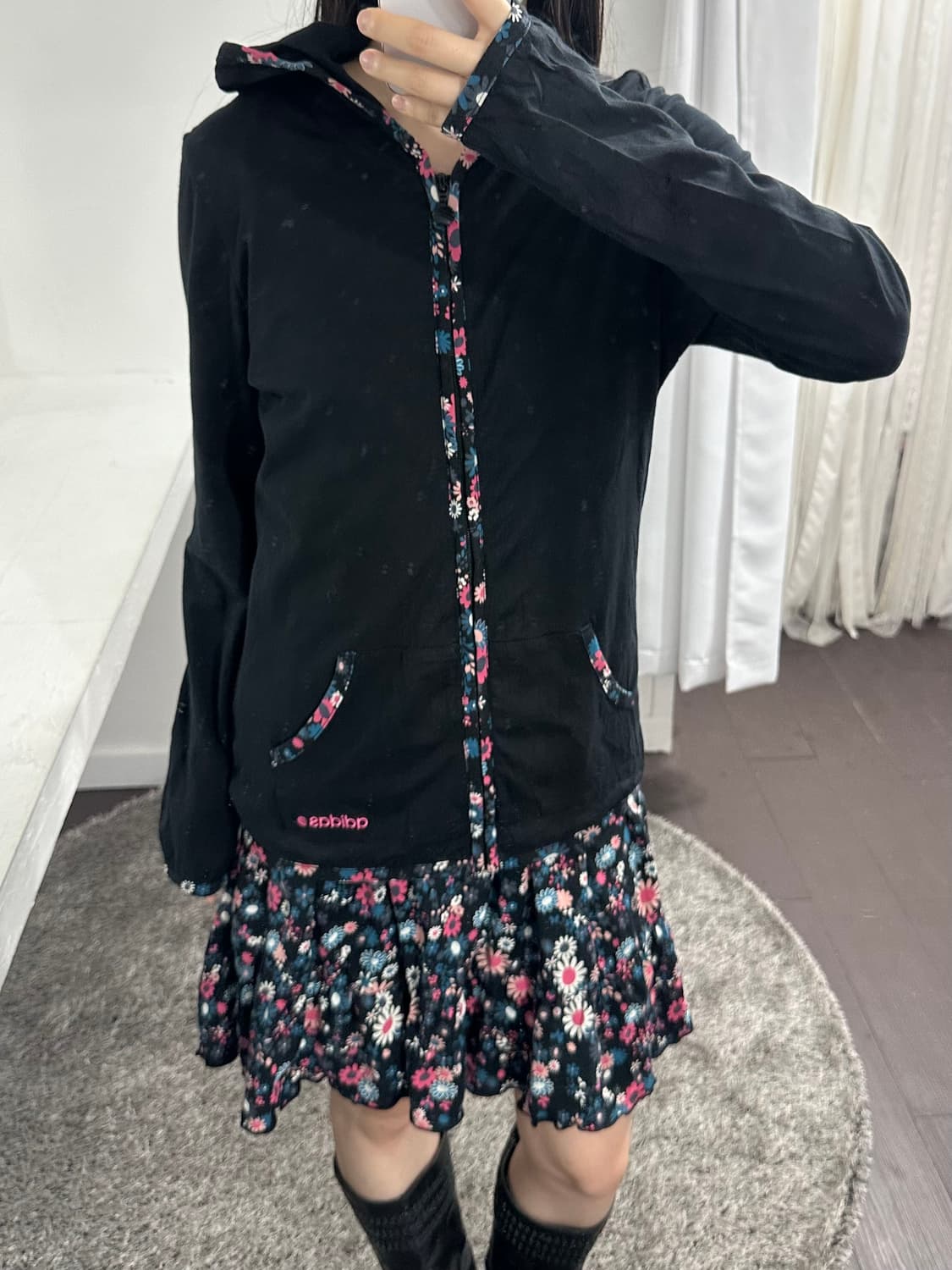 adidas neo flower point hood zipup 상품이미지3