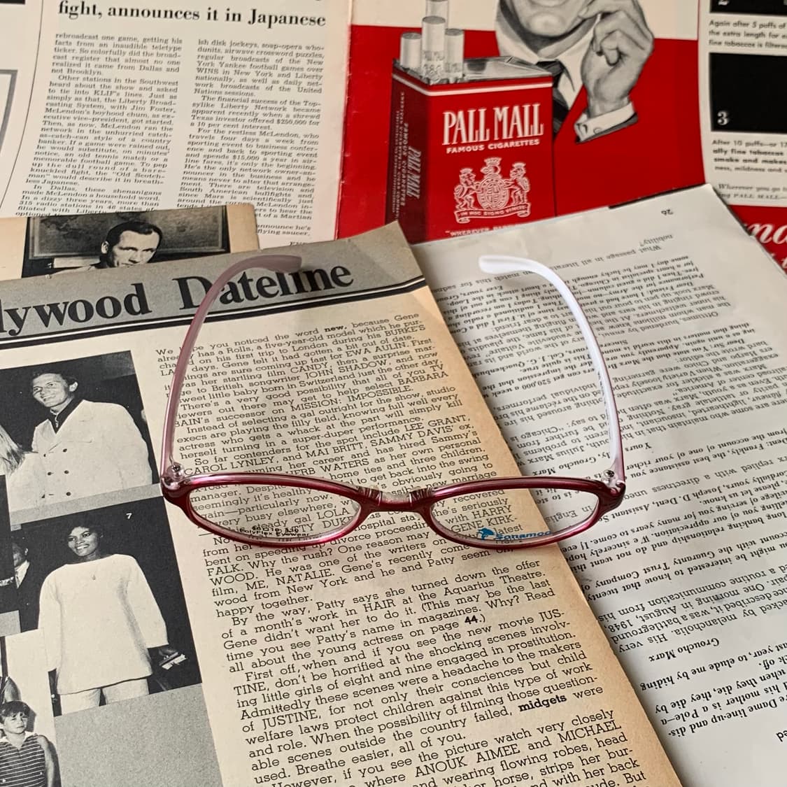 894 레드 데드스탁 빈티지안경 뿔테 경량 클래식 픽키 상품이미지2