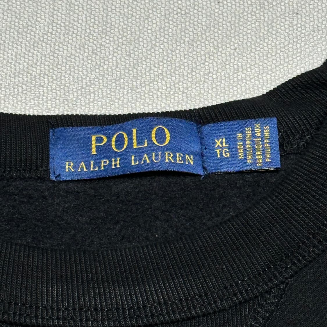 XL 폴로랄프로렌 빅로고 블랙 기모 맨투맨 상품이미지4
