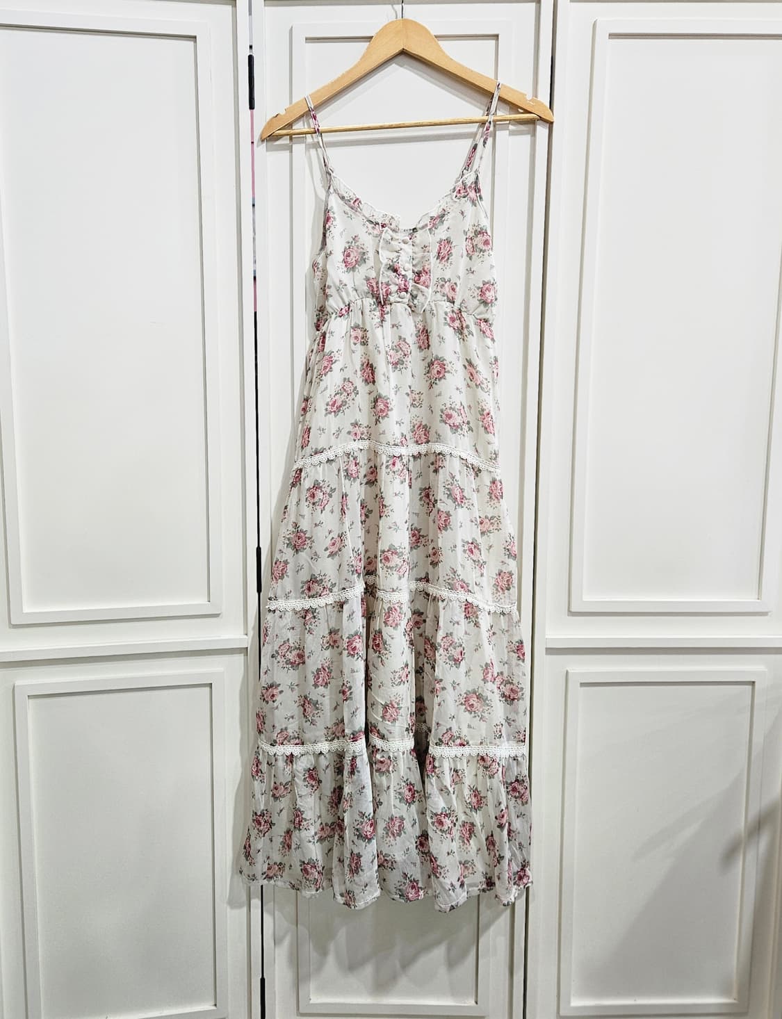 잉그니(INGNI) 플라워 스모크 캉캉 롱 원피스 상품이미지1