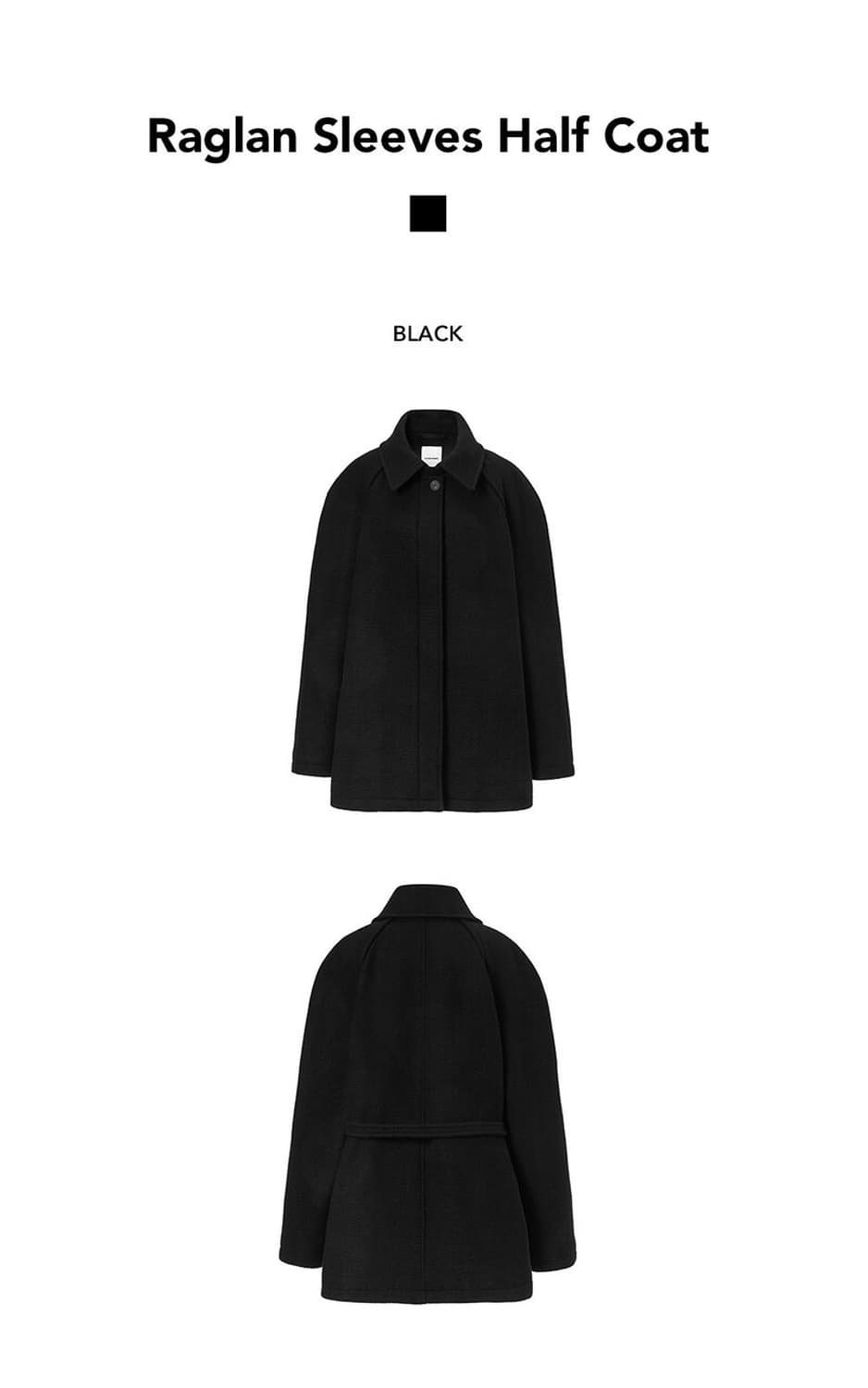 르917 le17septembre 래글런 슬리브 하프 코트 상품이미지2