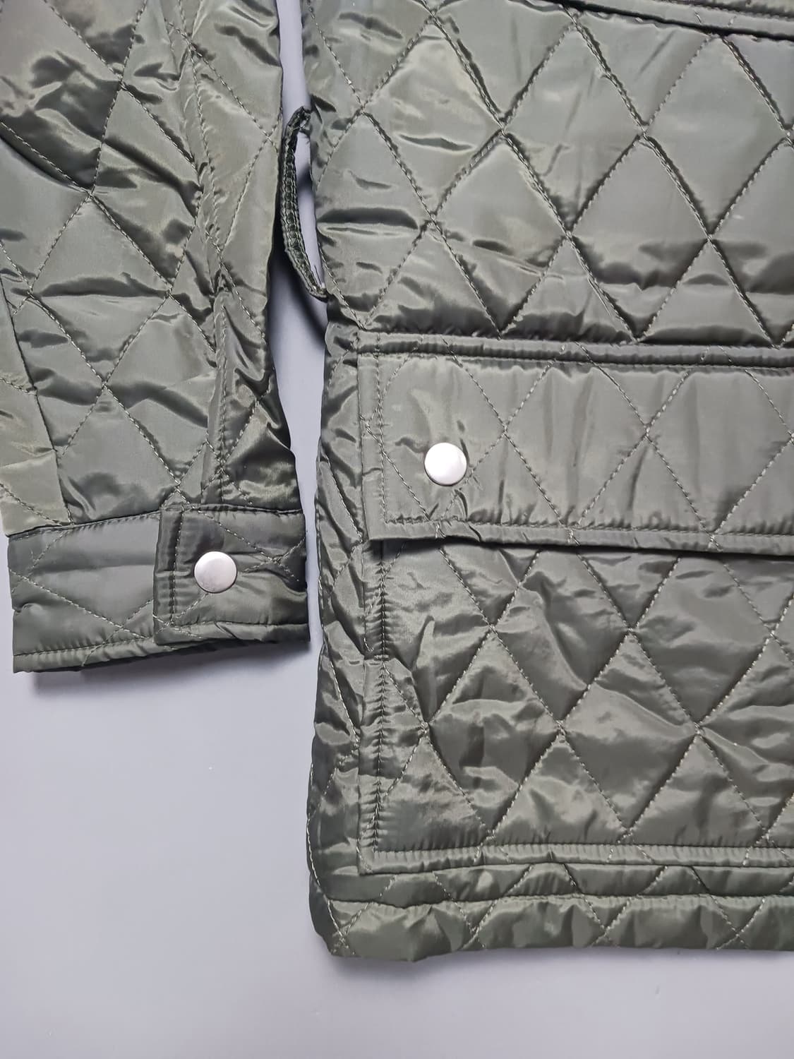 [L] 로우컷 벨티드 퀼팅 자켓 오버핏 바버 스타일 상품이미지3