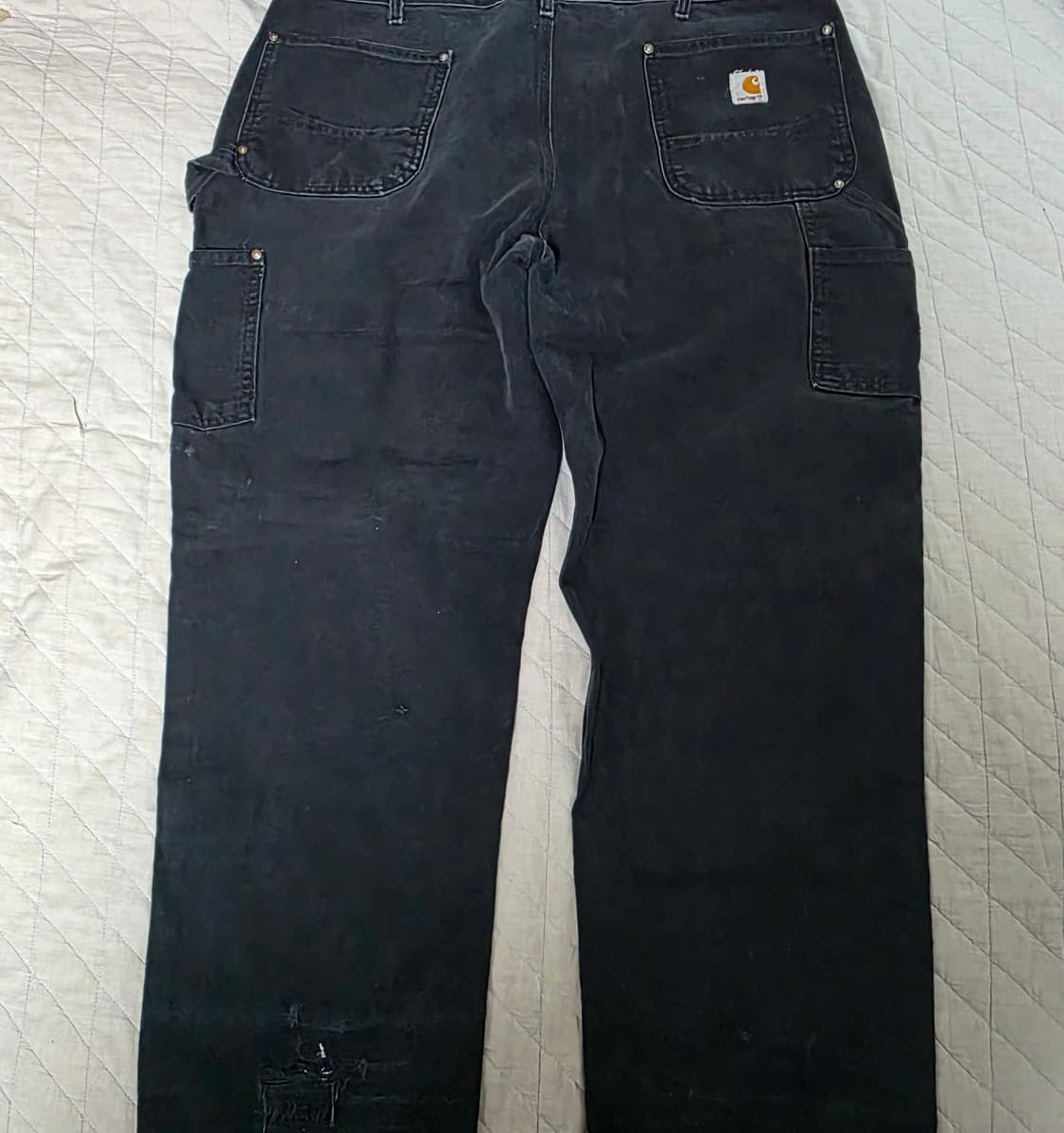 [40X30] 00s 빈티지 칼하트 더블니 B01 BLK 워크팬츠 BK2 상품이미지4