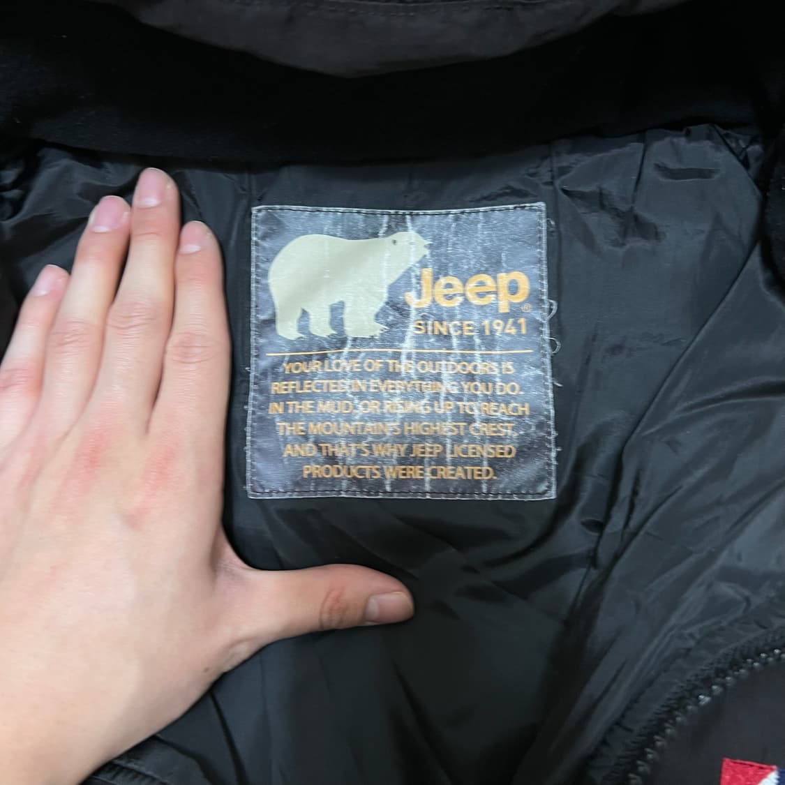 지프 남성 빅로고 후드 패딩 L/100  상품이미지6