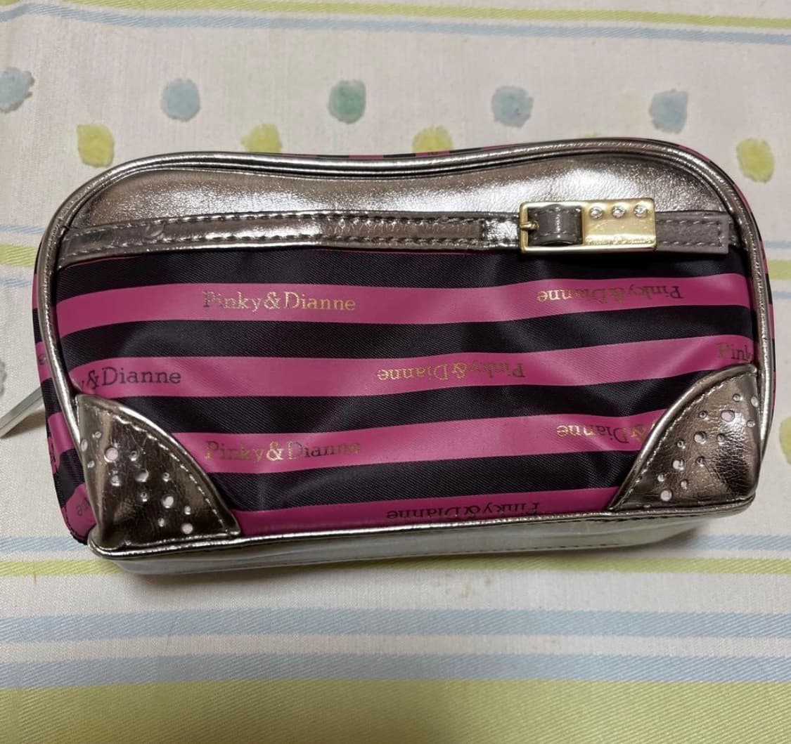 (새상품)Pinky&Dianne 핑크 스트라이프 파우치 상품이미지1