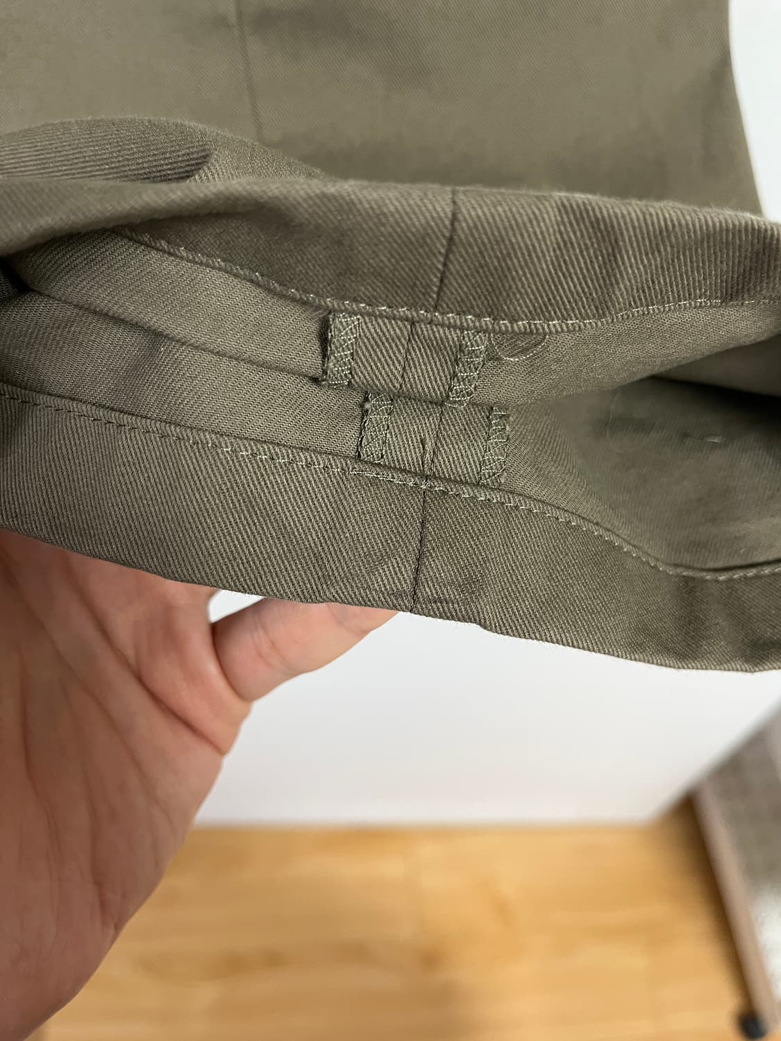 포터리 워시드 테이퍼드 팬츠 라이트카키 3사이즈 상품이미지6