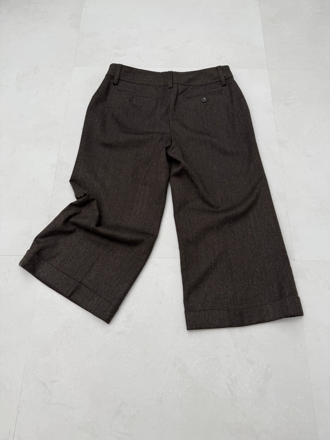 브라운 롤업 7부 바지 상품이미지7