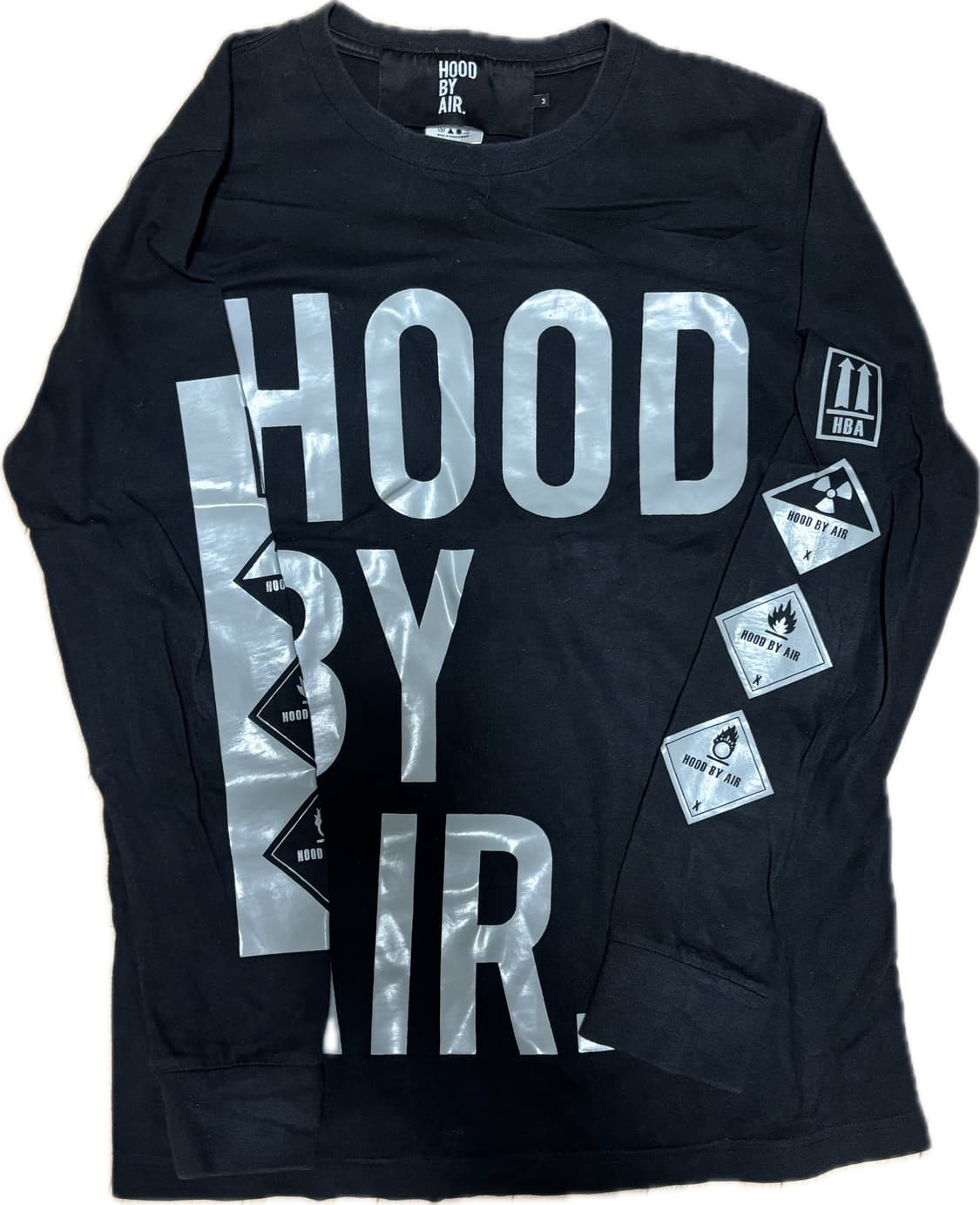 후드바이에어(HBA) 빅로고 롱슬리브 티셔츠 상품이미지1