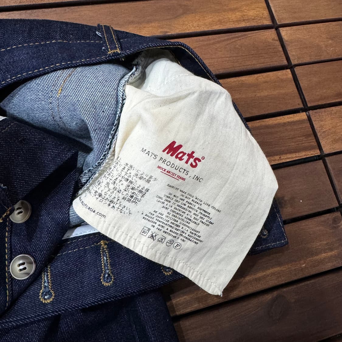 Mats 테이퍼드 진청 데님 (32)   상품이미지6