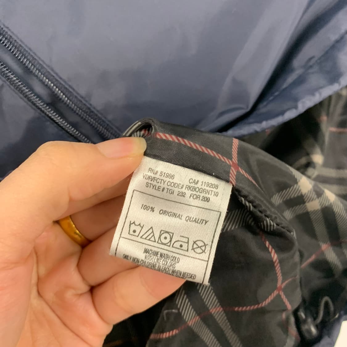 빈폴 자수로고 네이비 바람막이 후드 자켓 상품이미지6