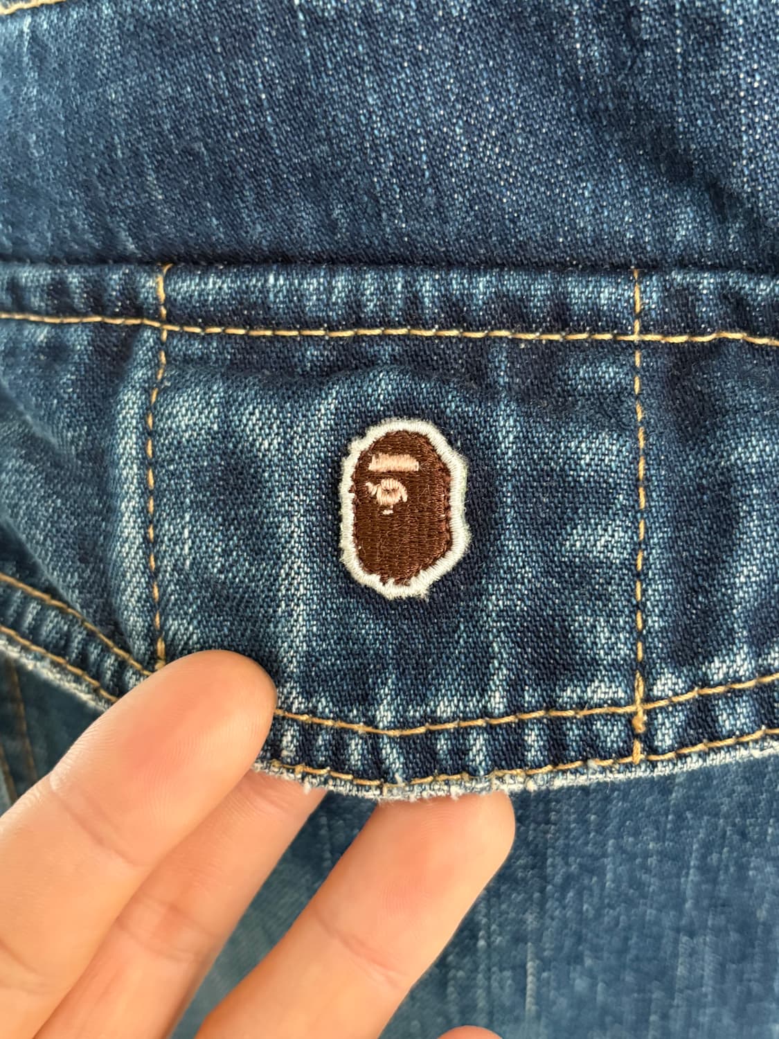 Bape 베이프 데님 와이드 카고 팬츠 상품이미지5