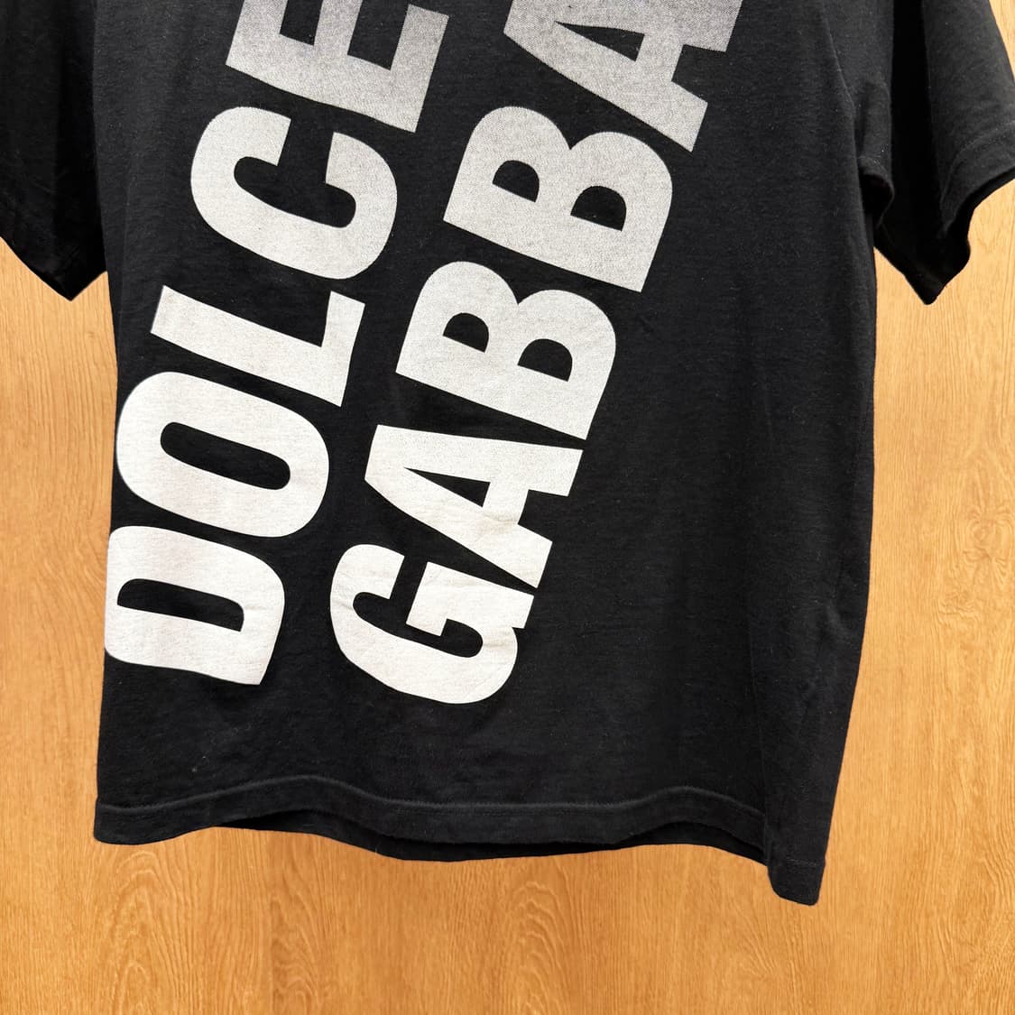 돌체앤가바나 빅 로고 프린트 반팔 티셔츠 그래픽 디자인 블랙 상품이미지5