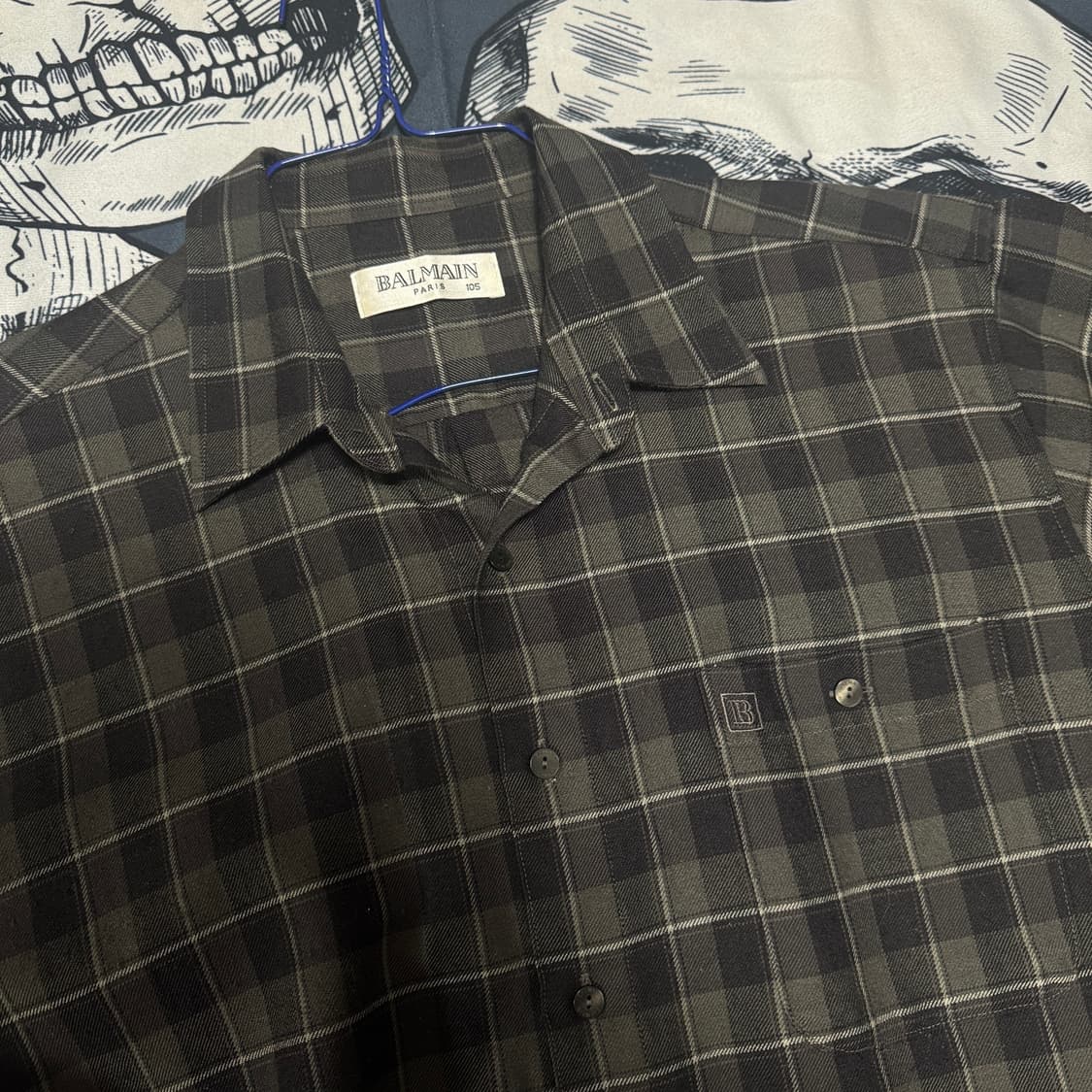 발망 체크남방 105사이즈  상품이미지2