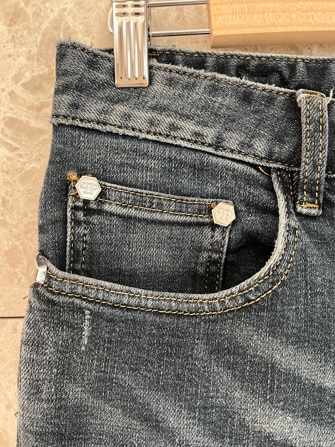 필립플레인 워싱 데미지 데님 32 정품 상품이미지4