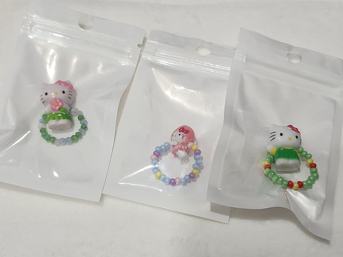 산리오 헬로 키티 고전키티 비즈 반지 상품이미지2