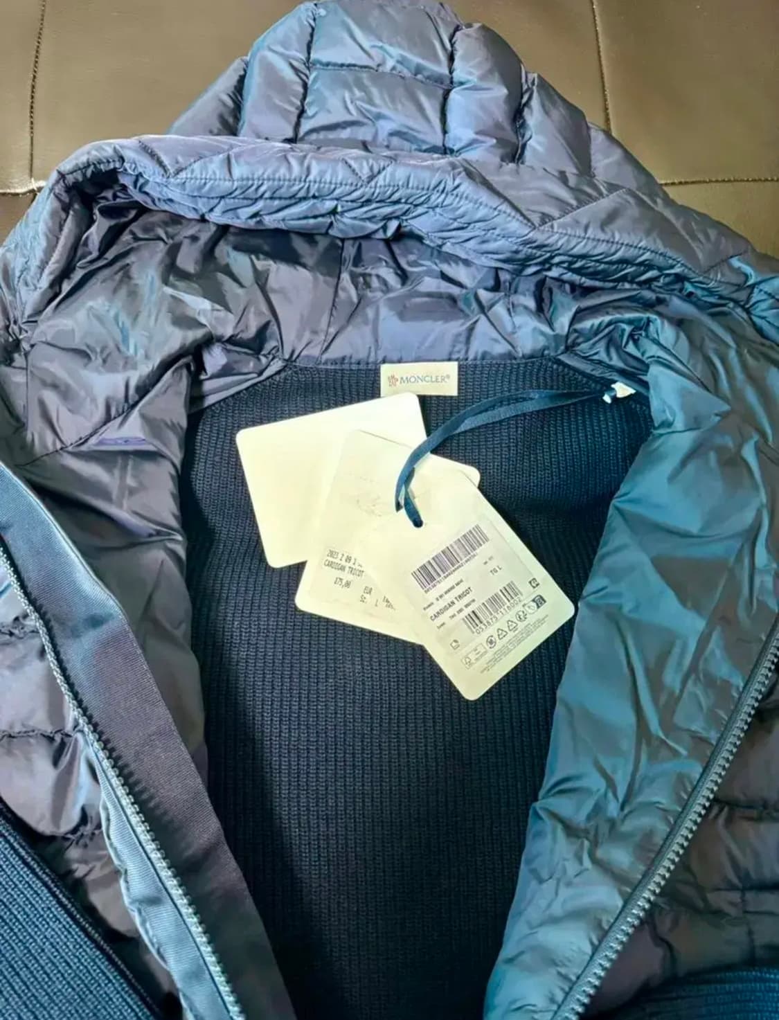 몽클레르 패딩 울 후드 네이비 블루 - 23FW 상품이미지2