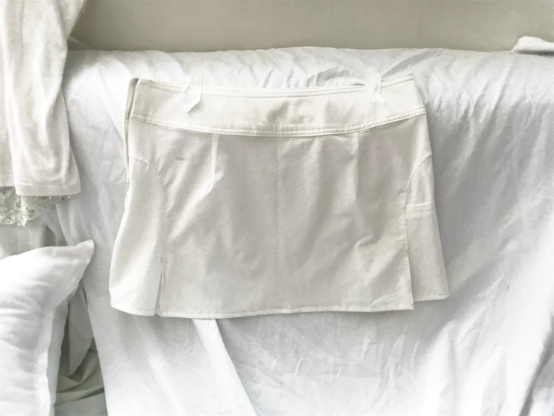 Lecaf white simple line point mini skirt 상품이미지2