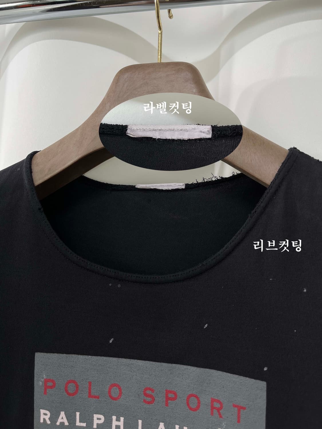 90's 폴로 스포츠 쉴드와펜 러버나염 슬리브리스 티셔츠 상품이미지4
