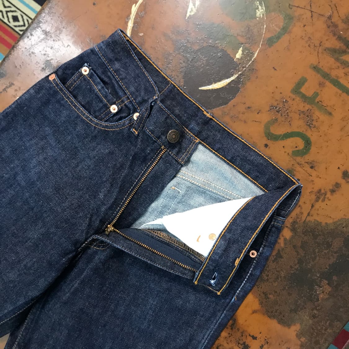 리바이스 505 인디고 생지 데님 팬츠 허리 26 사이즈 상품이미지5