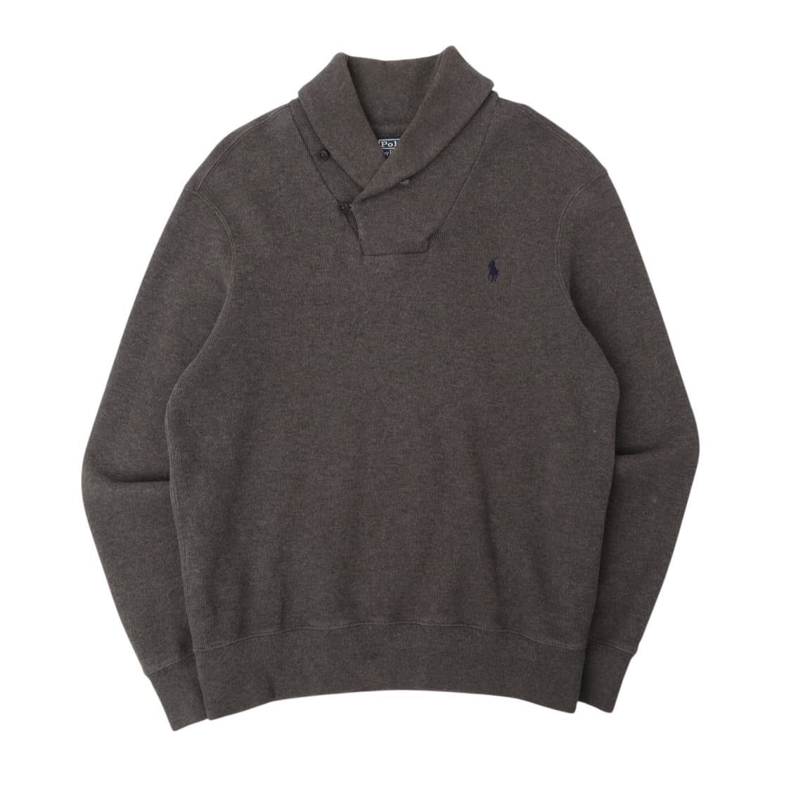 폴로 랄프로렌 챠콜그레이 숄카라 니트 스웻셔츠 상품이미지1