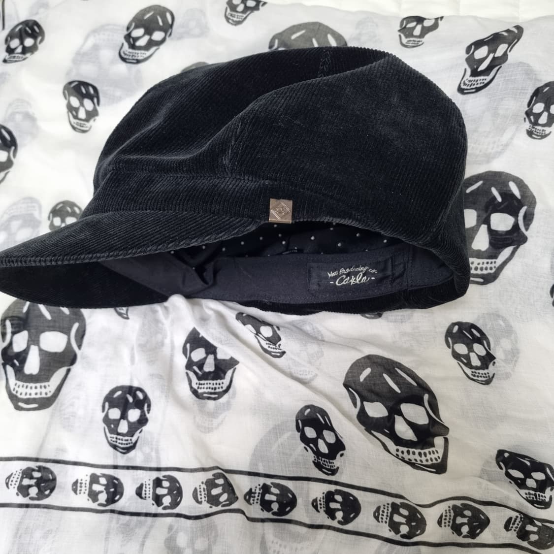 CA4LA 코듀로이 캐스킷 뉴스보이캡 블랙 상품이미지3