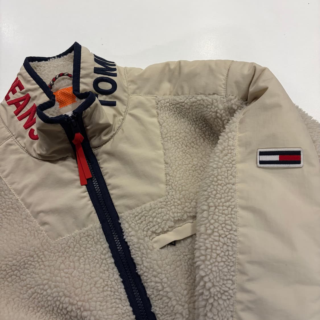 [L] 타미진스 타미힐피거 아이보리 뽀글이 플리스 자켓 B878 상품이미지3