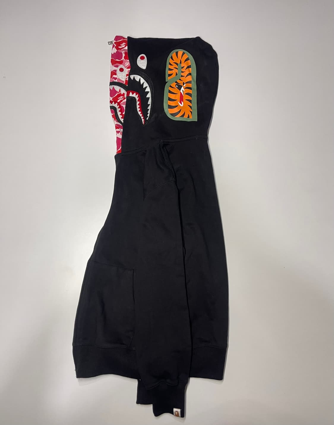 베이프 샤크 후드집업 핑크 카모 M 상품이미지5