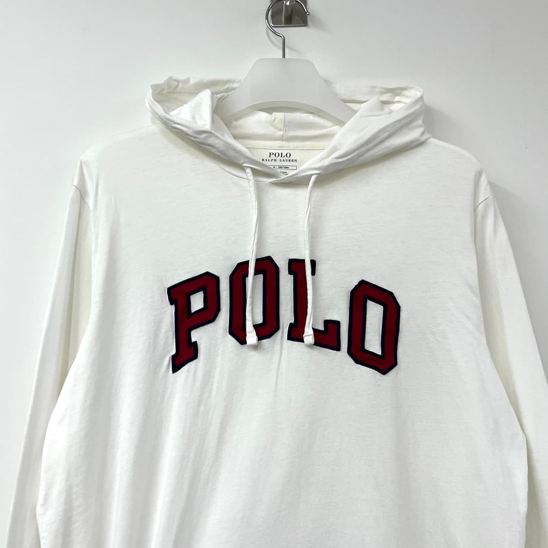 폴로 랄프로렌 스펠아웃 화이트 후드 긴팔 티셔츠 상품이미지4