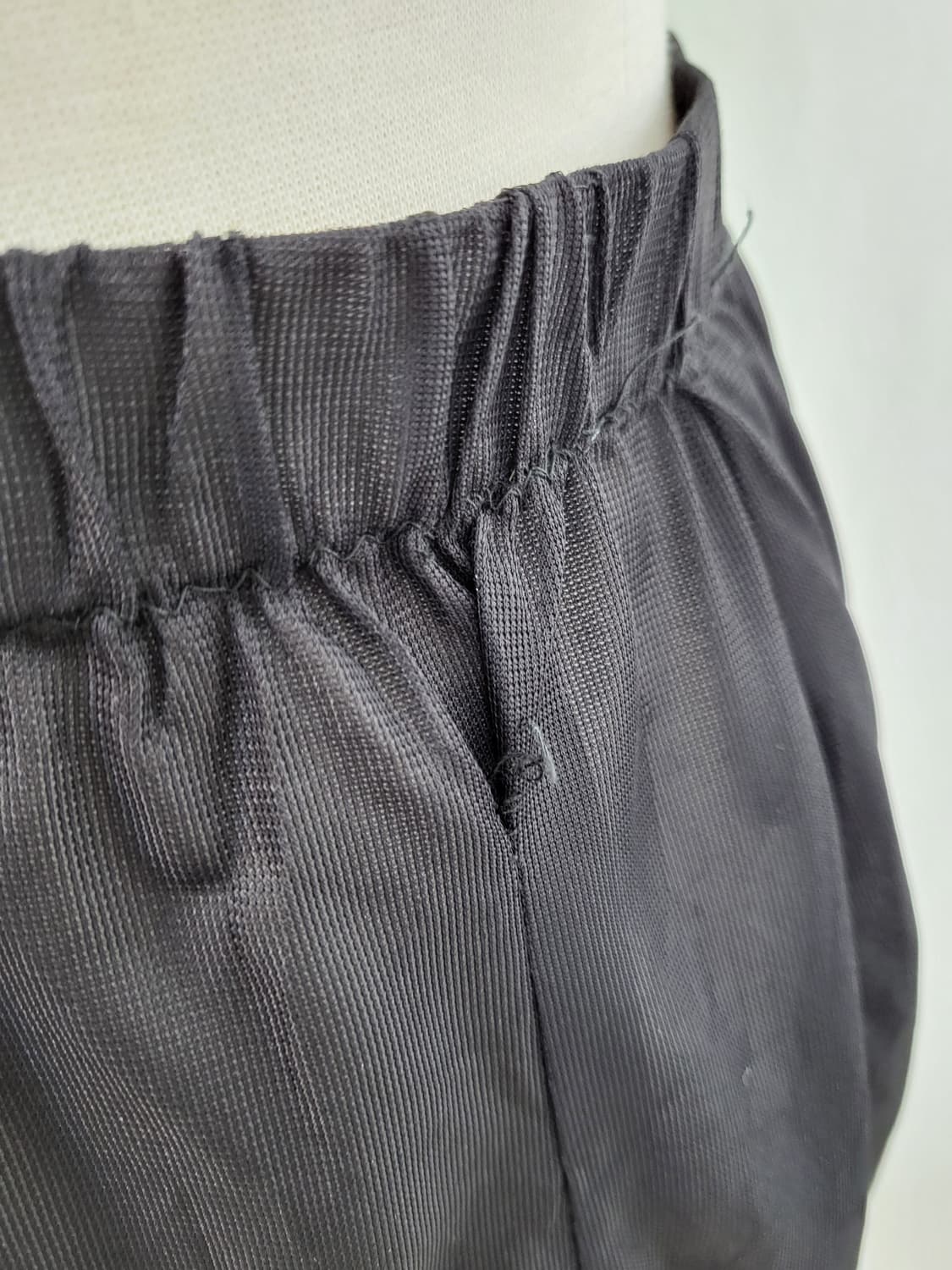 빈티지 딥 블랙 란제리 숏 슬립 스커트 상품이미지4